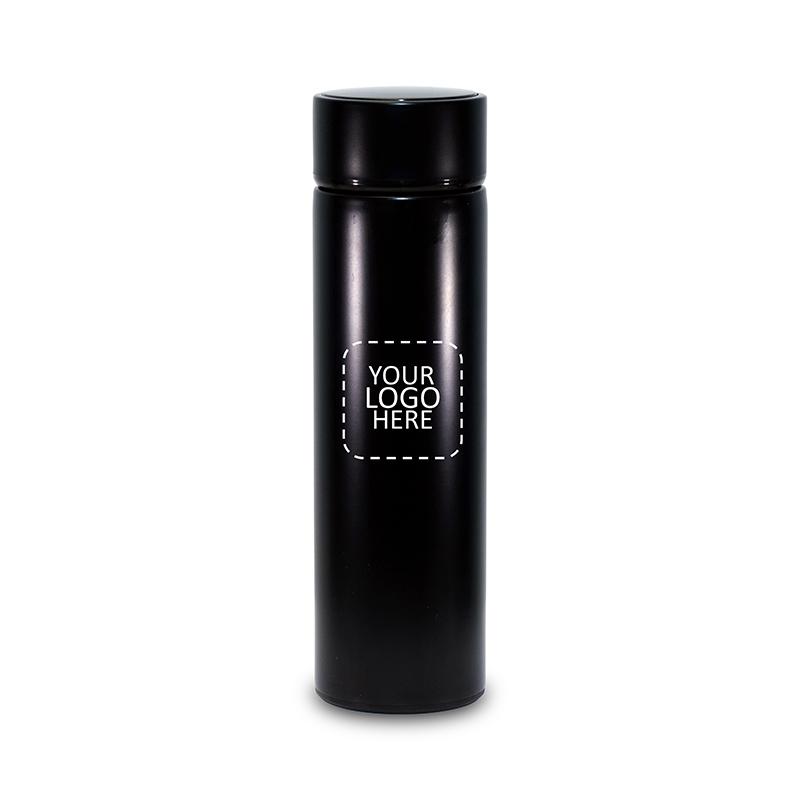 Insulated Smart Thermal Bottle With Real Time Temparature Display - Black